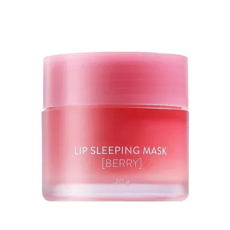 20g Korean Berry Lip Sleeping Mask Night Sleep Maintenance Moisturizing Fade Lip Lines Nourishing 8gx4 Lip Balm Skin 3g Sampls