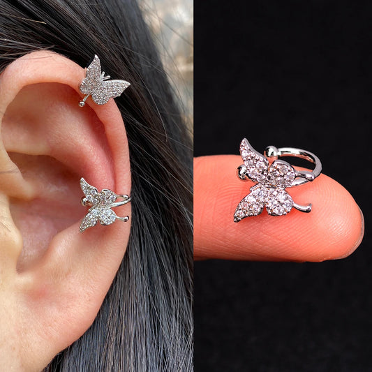 1Piece Helix Cartilage Conch Fake Without Hole Piercing Ear Cuffs Earcuff Wrap Rock Earring Non Piercing Women Clip Adjustable