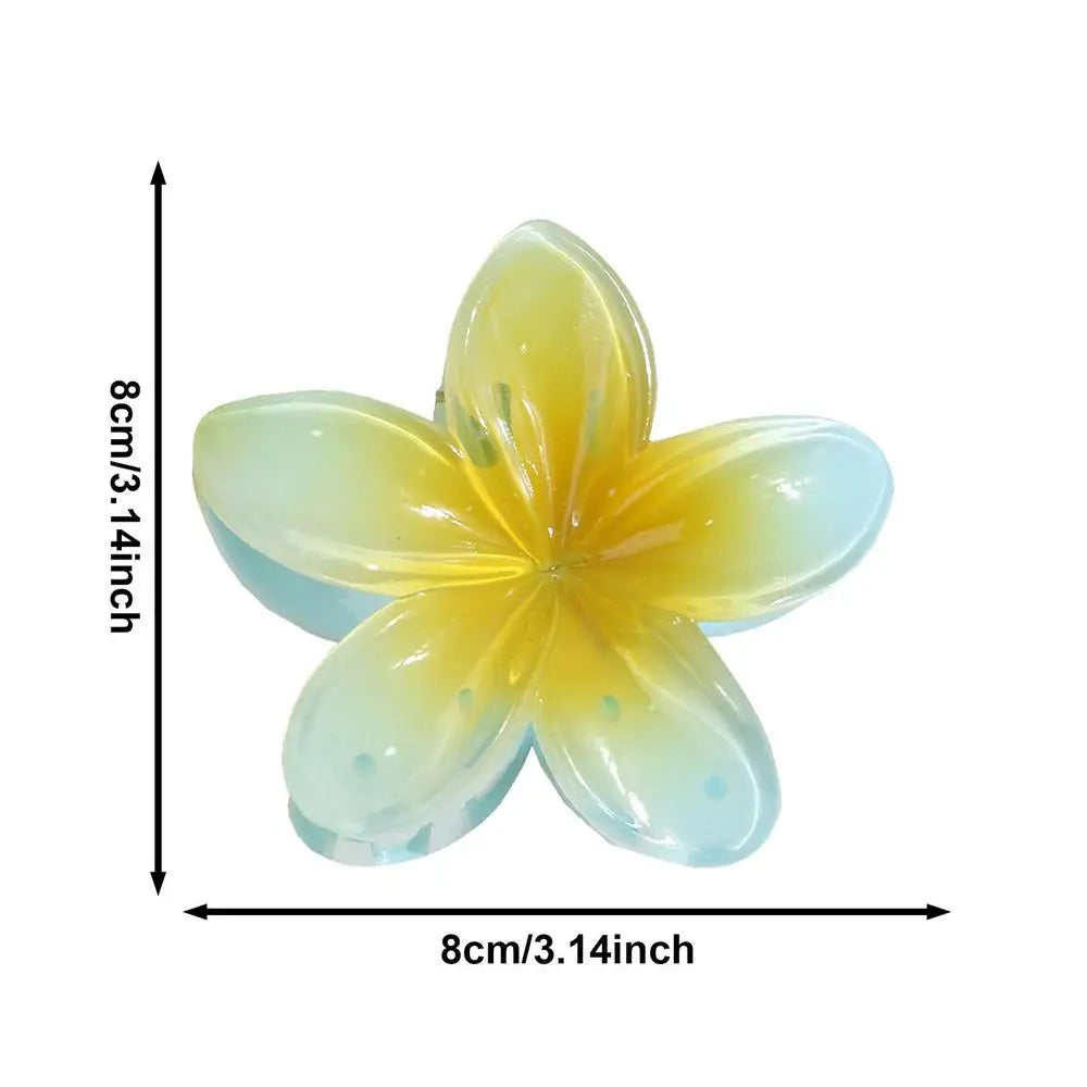 Flower Hair Claw Clips Hawaiian Plumeria Hair Clip Colorful Flower Hair Clips Holiday Gifts For Girls Ladies hair accessories