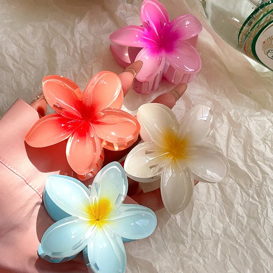 Fashion New Flower Hair Clips for Women Vacation Bohemia Egg Flower Shark Clips Barrettes Girls Large Hairpins Hair Accessories