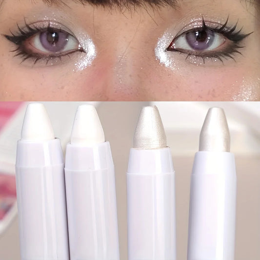 Shimmer Highlight Stick – Glitter White Eyeshadow Pencil for Bright Eyes