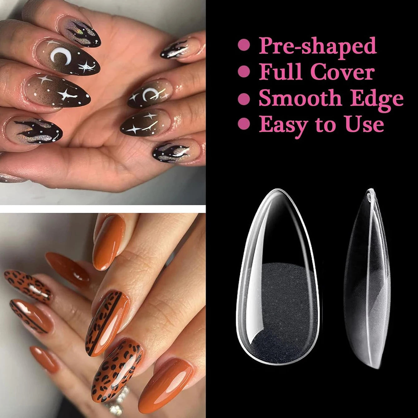 120PCS-Short almond semi-frosted fake nails - perfect for nail design and salon extensions  perfect for dating and everyday wear