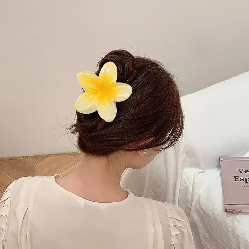 Flower Hair Claw Clips Hawaiian Plumeria Hair Clip Colorful Flower Hair Clips Holiday Gifts For Girls Ladies hair accessories