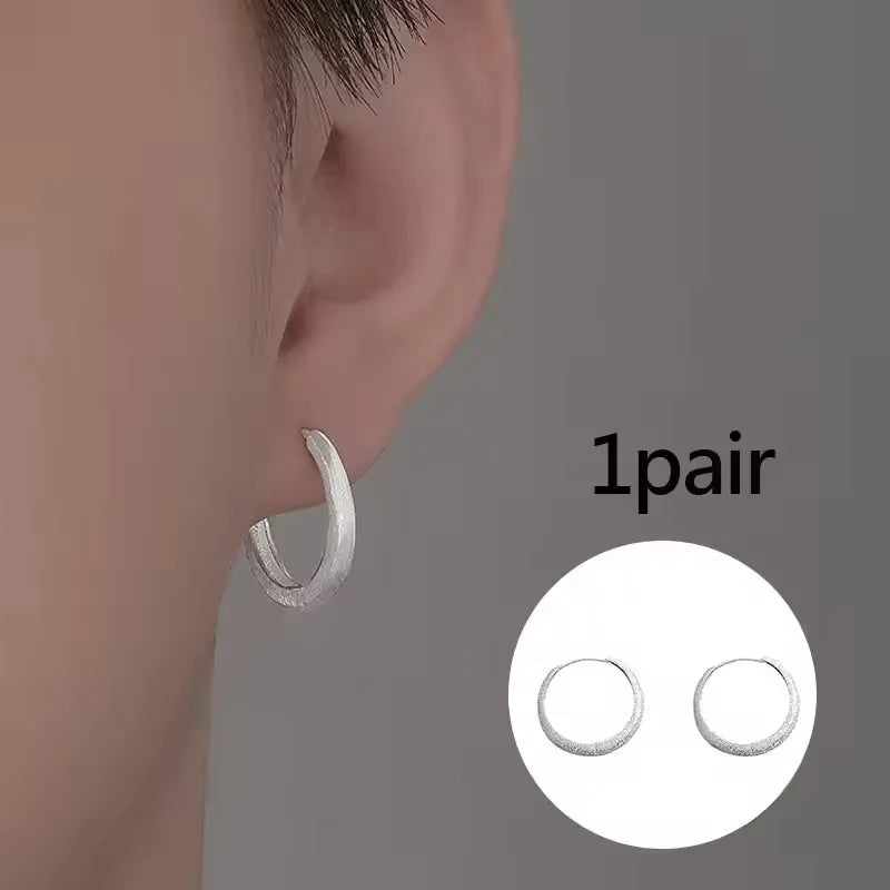 VENTFILLE 925 Sterling Silver Star & Moon Hoop Earrings for Women