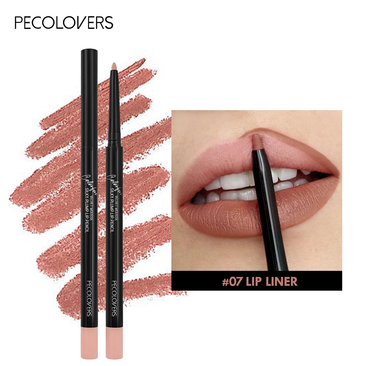 Matte Red Lipliner & Lipstick Pencil – Waterproof, Moisturizing, 12 Shades