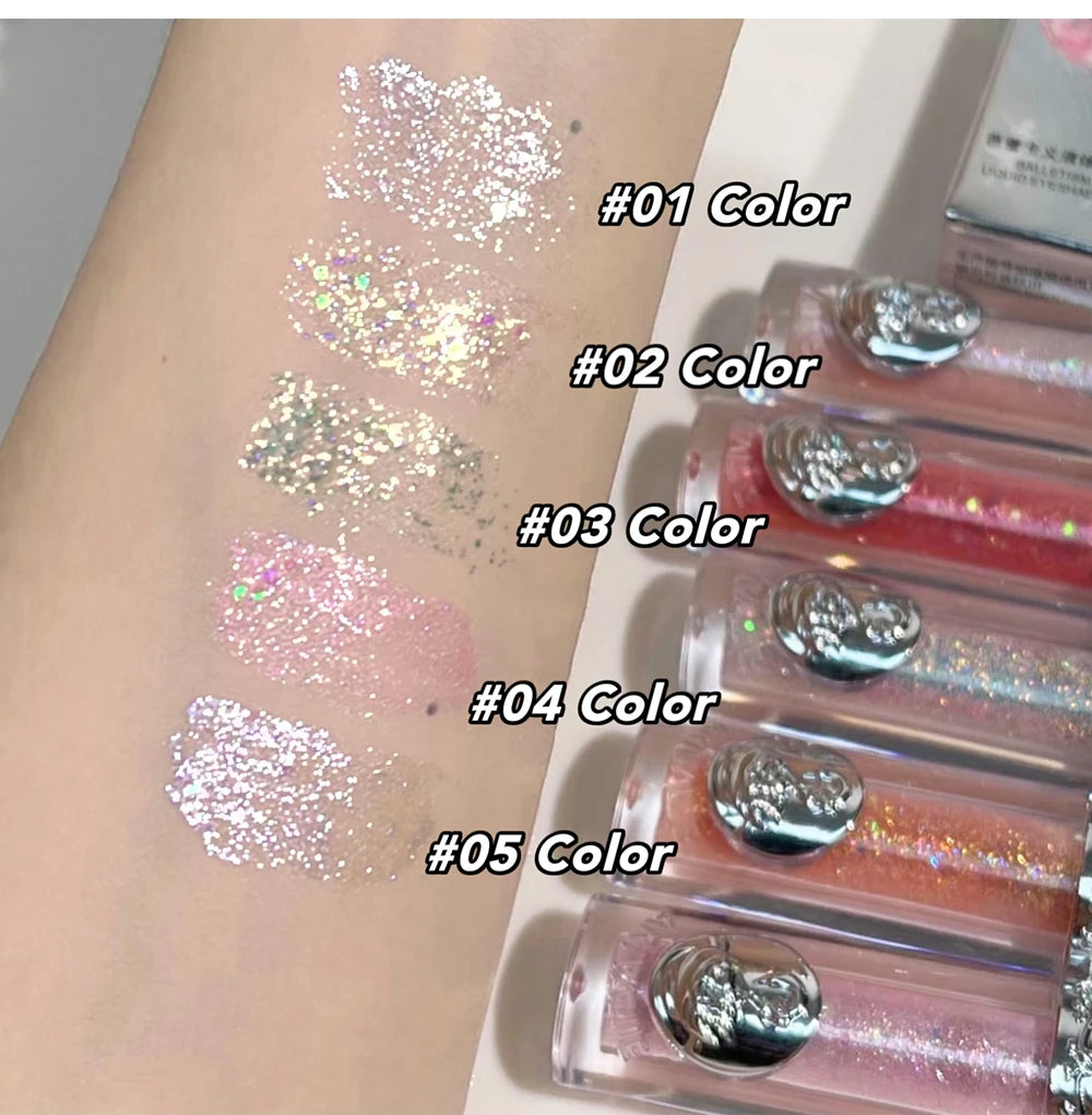 Liquid Eyeshadow Pearlescent Shimmer Silkworm Glitter Eyes Korean Makeup Fine Sparkling Eye Shadow Eyeliner Highlighter Cosmetic