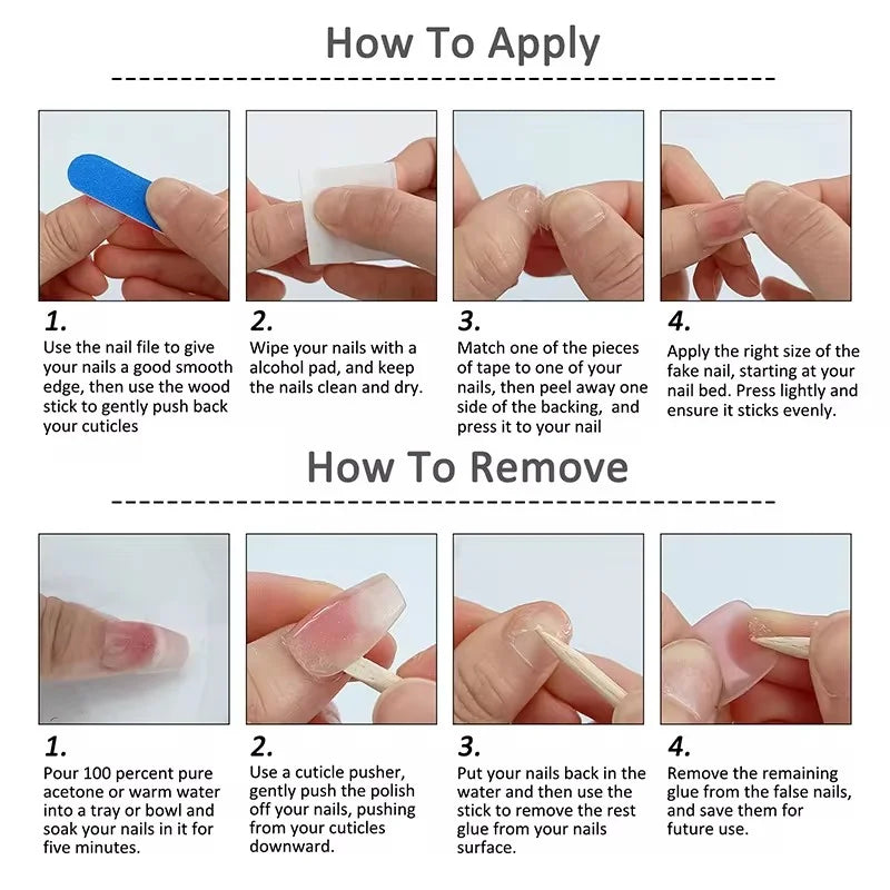 24Pcs Almond French Fake Nails with Purple Gradient Blending Press on False Nails Full Cover Artificial Wearable Manicure Tools