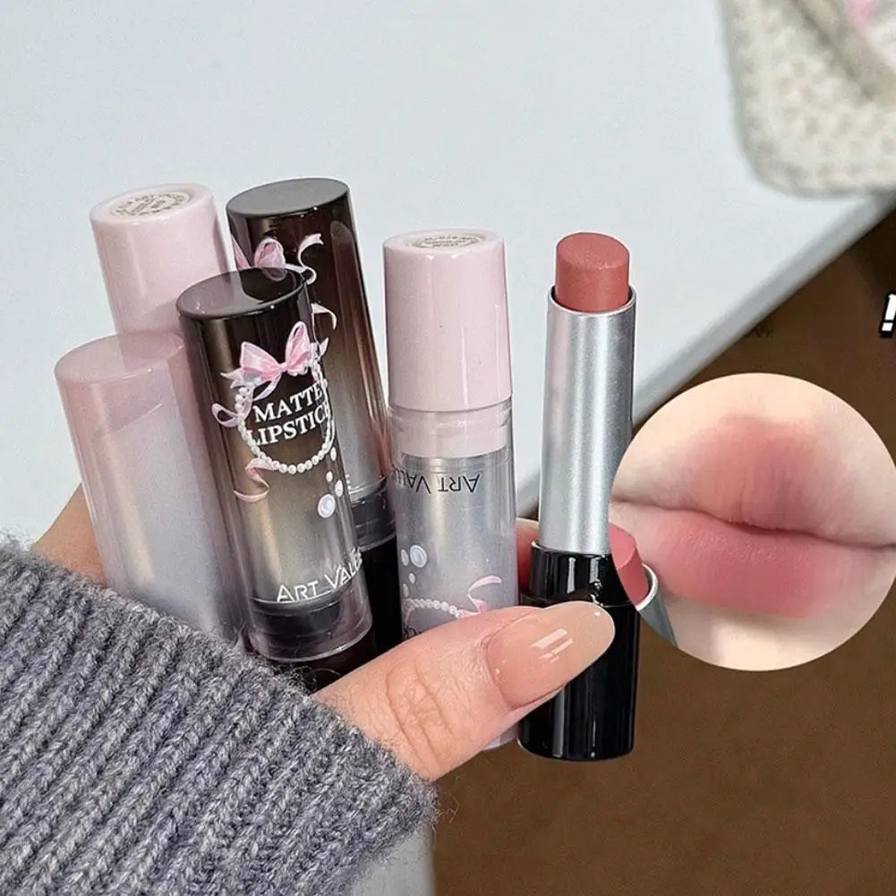 Velvet Brown Finish Matte Lipstick,Super Soft & Ultra Silky Lip Stick,Long Lasting & Moisturizing Vegan Lip Makeup For Wome S9Q2
