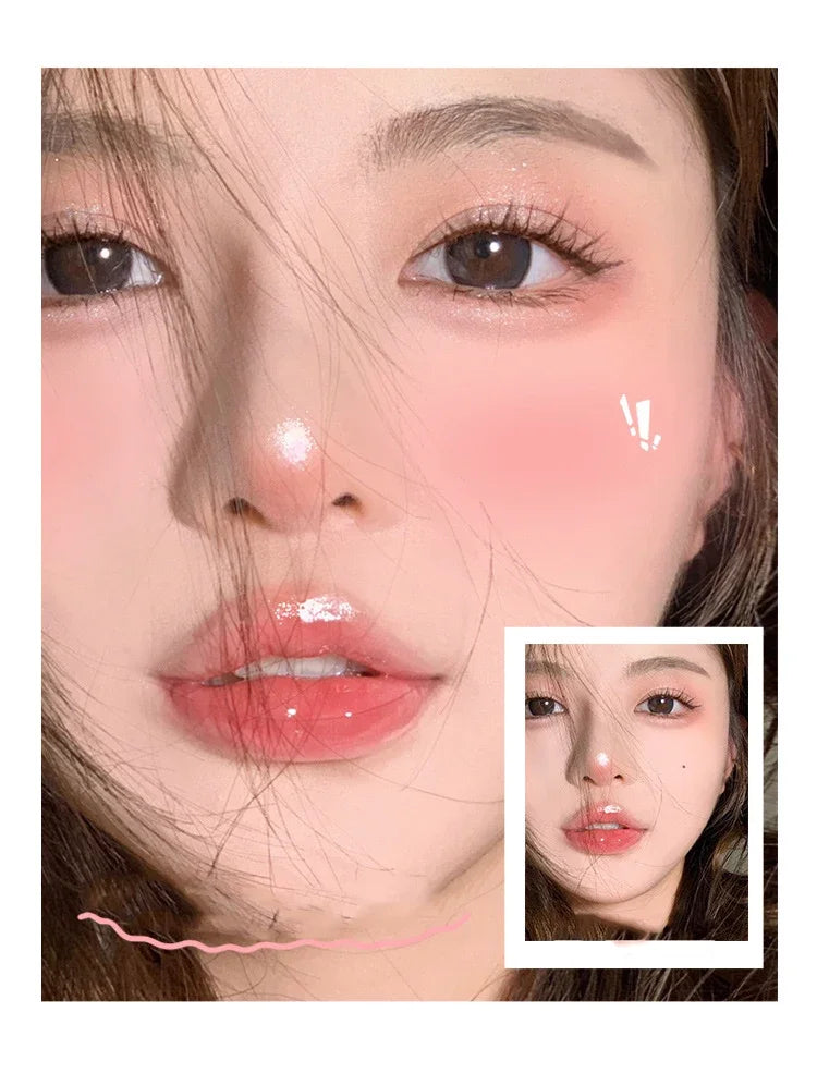 Matte 4-color Blush Palette Pink Purple Waterproof Natural Nude Makeup Cheek Outline Contour Carmine Purple Series Blusher