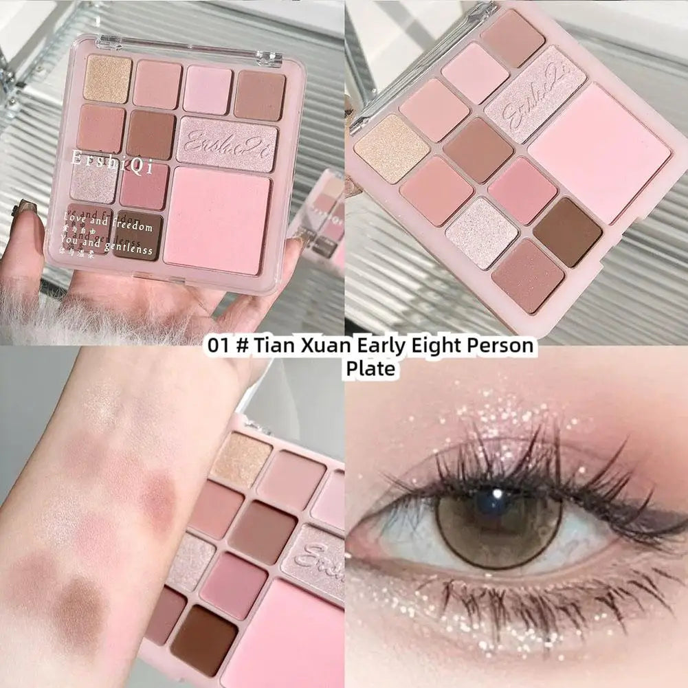 16Colors Pink Mist Eyeshadow Palette High Pigmented Daily Eye Shadow Makeup Eye Shadow Travel Makeup Palette All In One