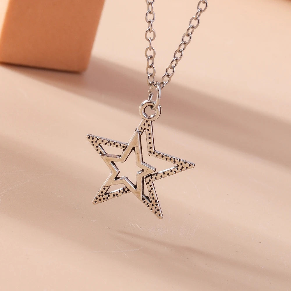 Y2K Crystal Butterfly Heart Necklace Fashion Kpop Shiny Clavicle Chain Necklaces for Women Girls New Trend Party Gifts Jewelry