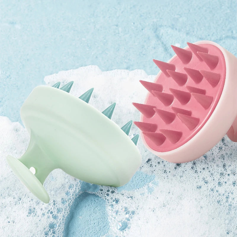 Silicone Shampoo Brush Scalp Antipruritic Massage Hair Washing Combs Body Cleansing Exfoliator Bathing Brushes Hairdressing Tool