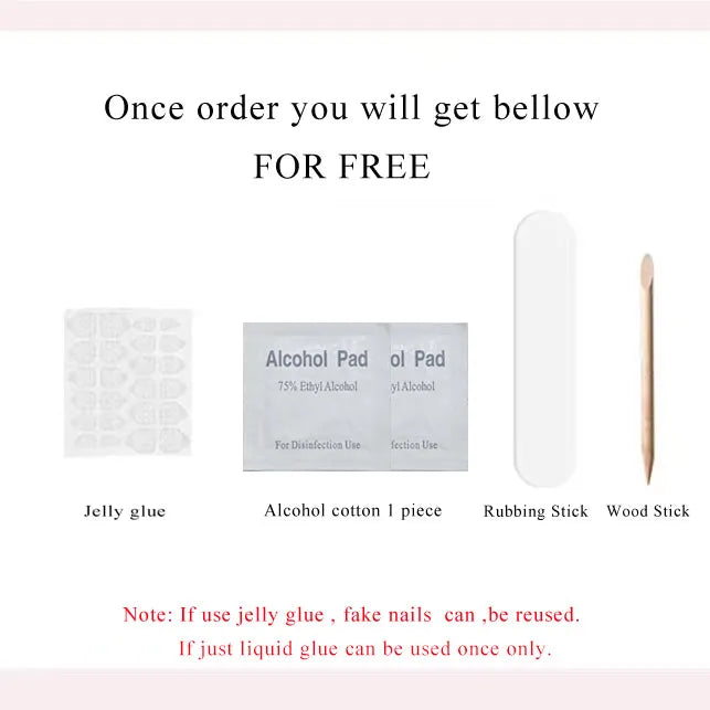 Handmade Press On Nails Reusable Decoration Fake Nail Full Cover Artificial Manicuree Wearable Nails CN003