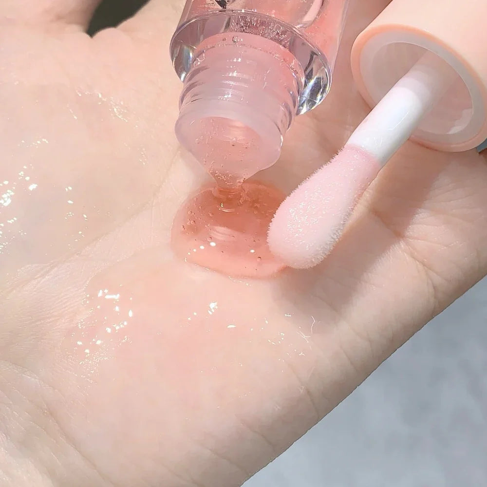Korean Water Light Lip Gloss – Crystal Clear Jelly Oil for Hydrated Lips