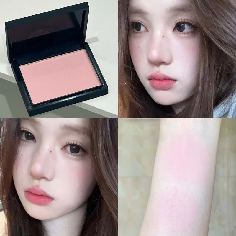 Silky Touch Powder Blusher Monochrome Korean Original Cosmetics  Natural Makeup With Low Saturation Matte Makeup Rouge Pink
