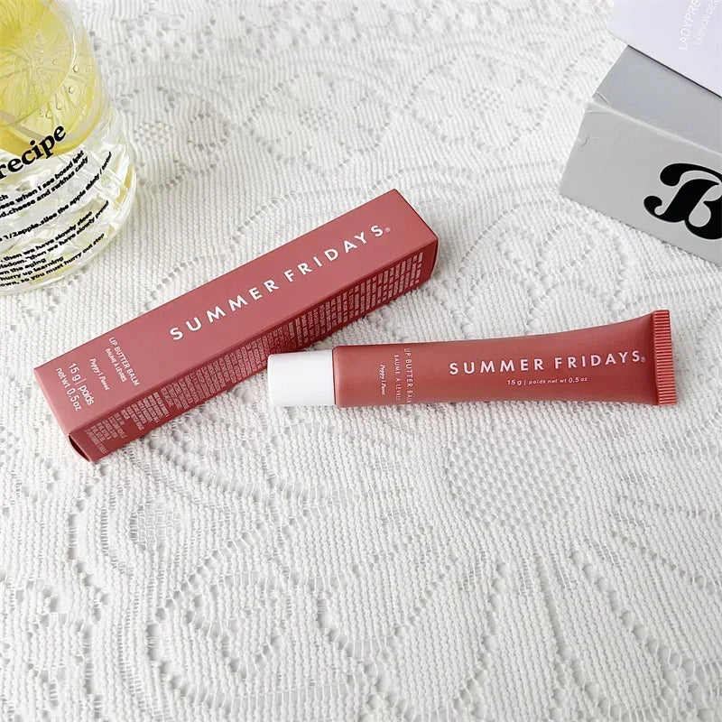 Summer Fridays  Mini Set Lip Balm Vanilla Iced Coffee Lip Gloss Lip Balm Moisturizing Smooth Soft Lips Cosmetics Makeup Lip Care