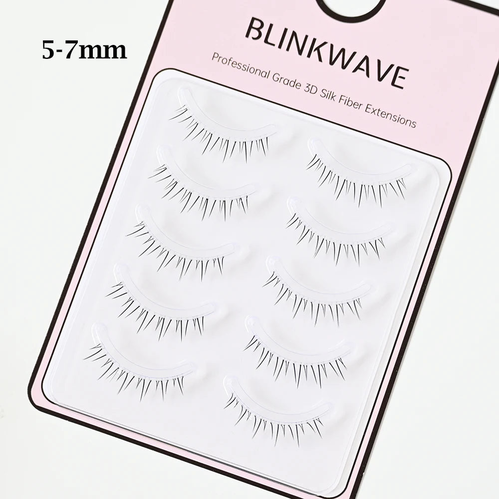 5 Pair Clear Band Lower Eyelashes Handmade False Eyelashes Bottom Lashes Natural Manga Lashes douyin makeup lash Extension