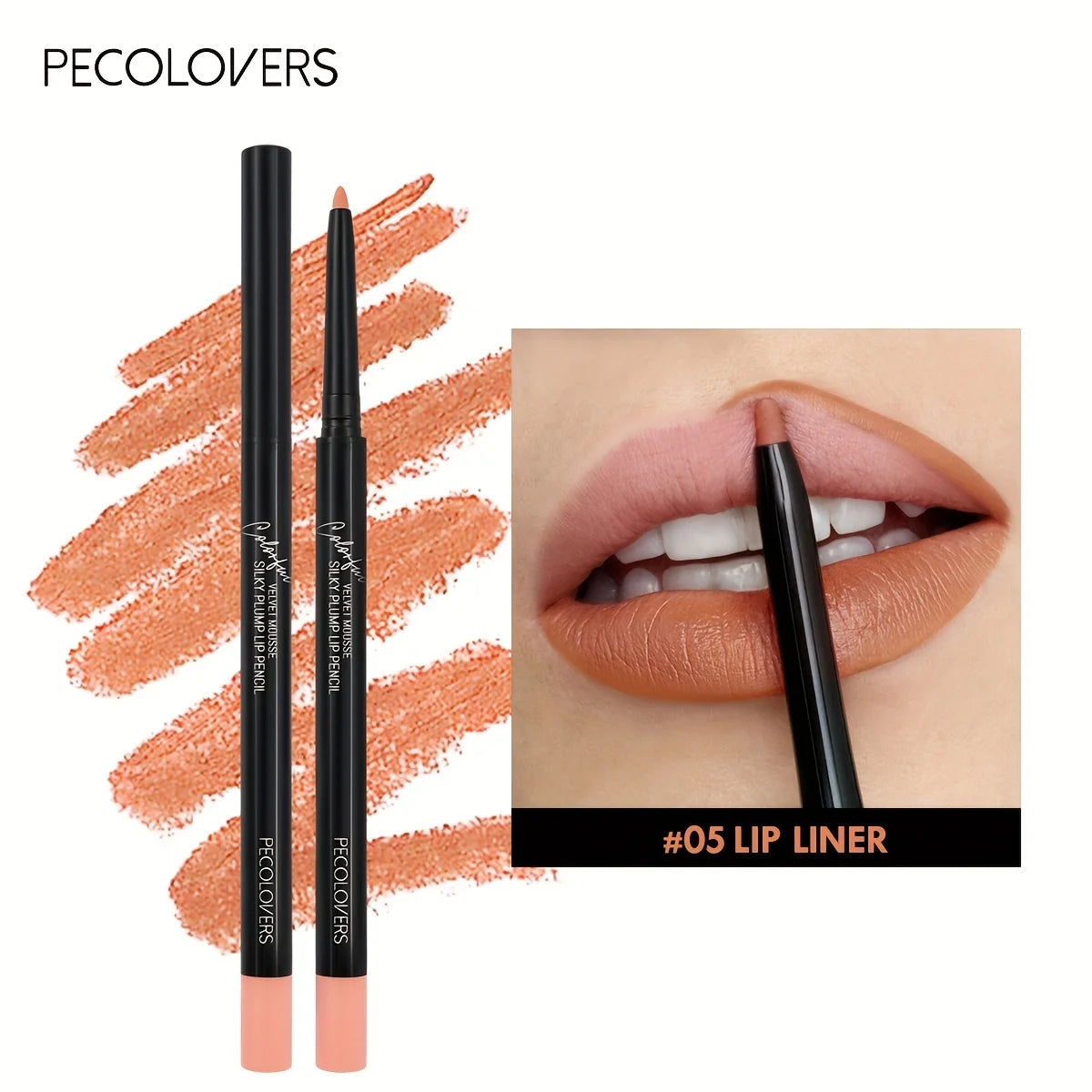 Matte Red Lipliner & Lipstick Pencil – Waterproof, Moisturizing, 12 Shades