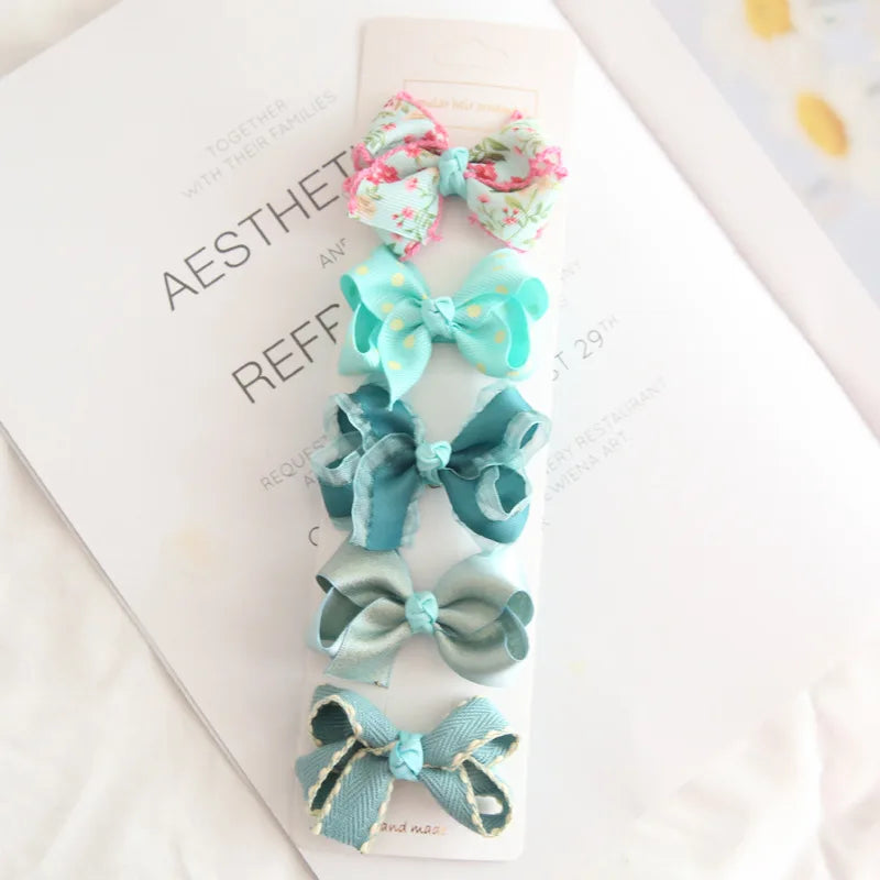 Hair clips for Children Children's Headwear Baby Hair Accessories Clip Bows For Girls All Cloth Hairpin