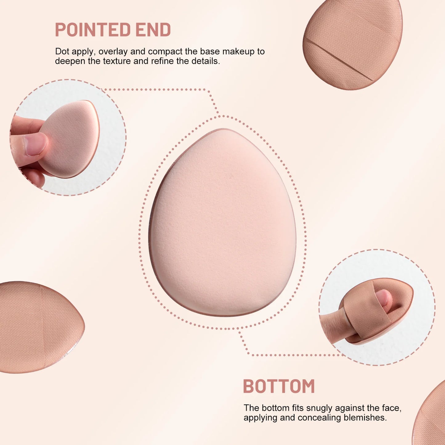 Makeup Brushes with Case For Travel Cosmetic Tools Foundation Concealer Blush Eyeshadow Brush with Led Light Mirror