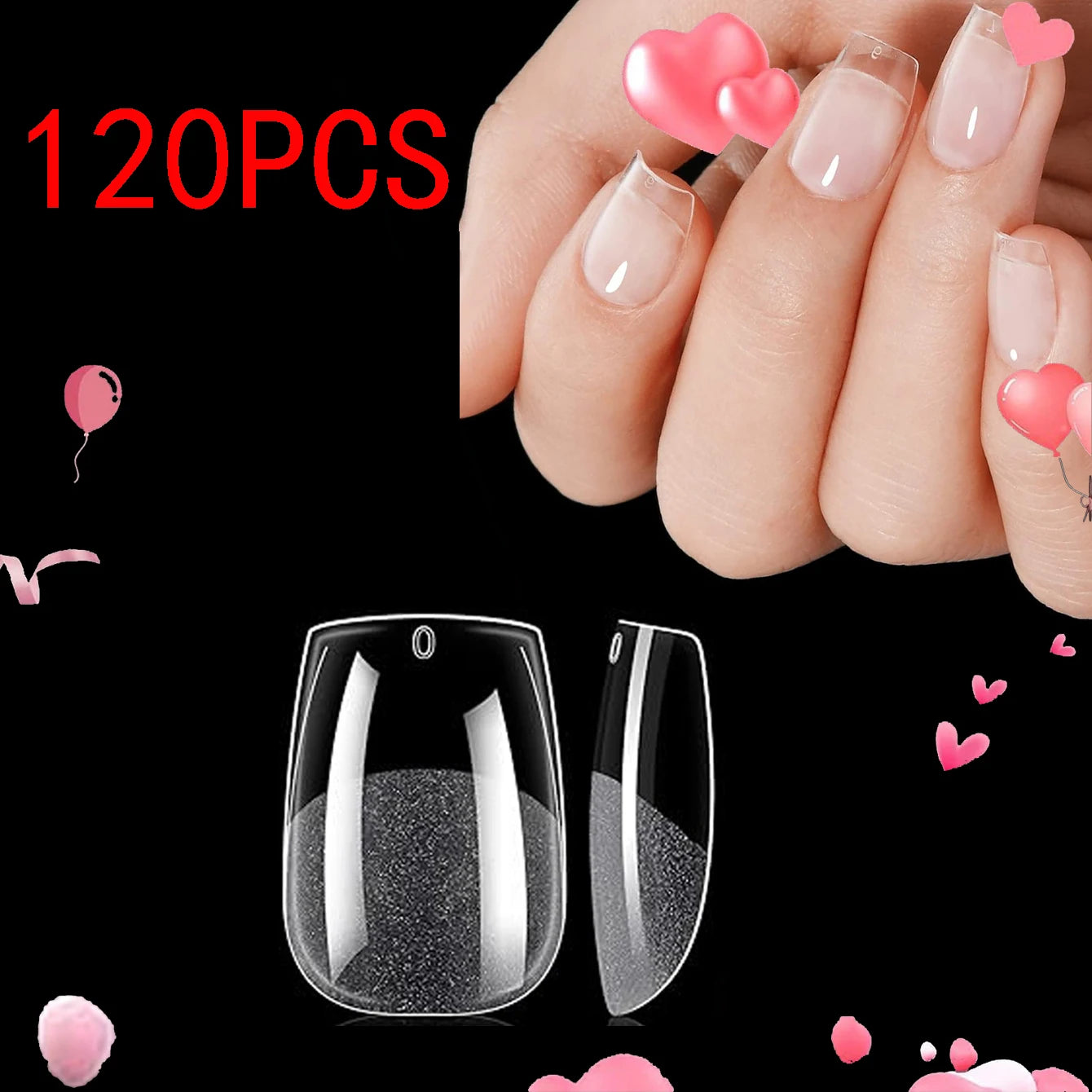 120PCS-Short almond semi-frosted fake nails - perfect for nail design and salon extensions  perfect for dating and everyday wear