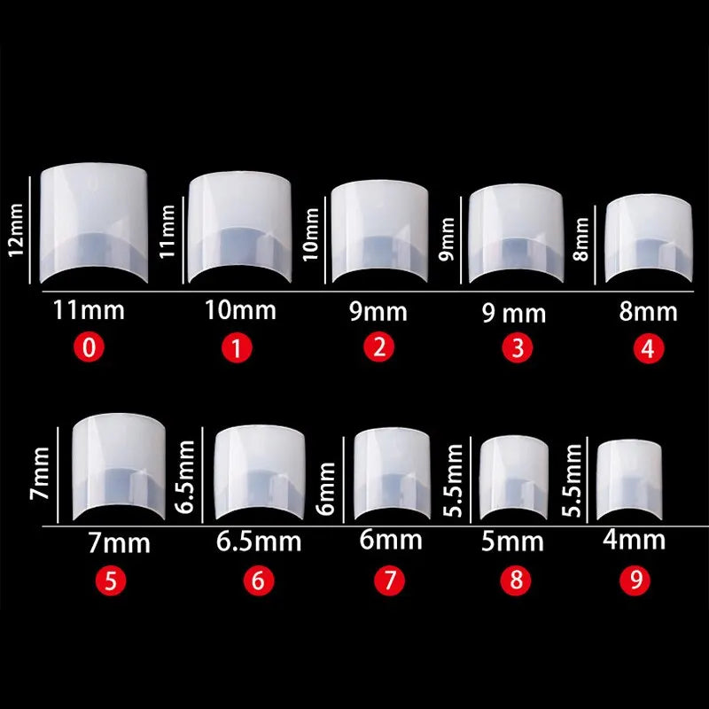 500pcs False Nails Acrylic Press on Nails Coffin Artificial Nails Clear Fake Tips for French Extension Manicure Tool