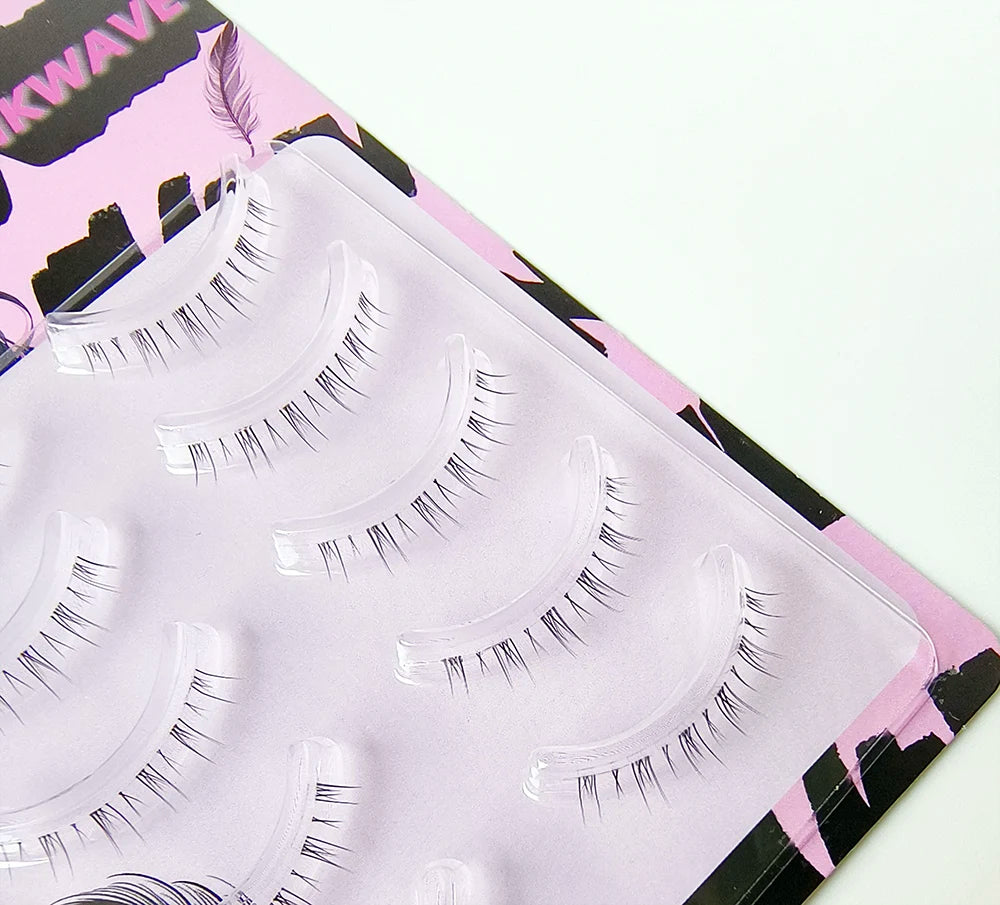 5 Pair Clear Band Lower Eyelashes Handmade False Eyelashes Bottom Lashes Natural Manga Lashes douyin makeup lash Extension