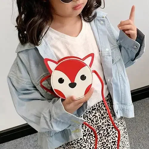 Cute PU Leather Children's Small Shoulder Bags Lovely Cartoon Baby Girls Coin Purse Handbags Princess Accessories Crossbody Bag
