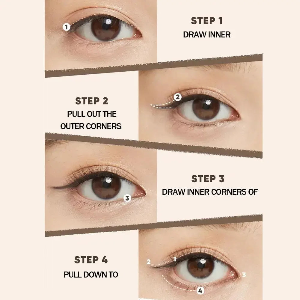 Judydoll Black Brown Waterproof Eyeliner Gel Pen Smooth Not Blooming Lasting Eye Liner Lying Silkworm Pencil Korean Eyes Makeup