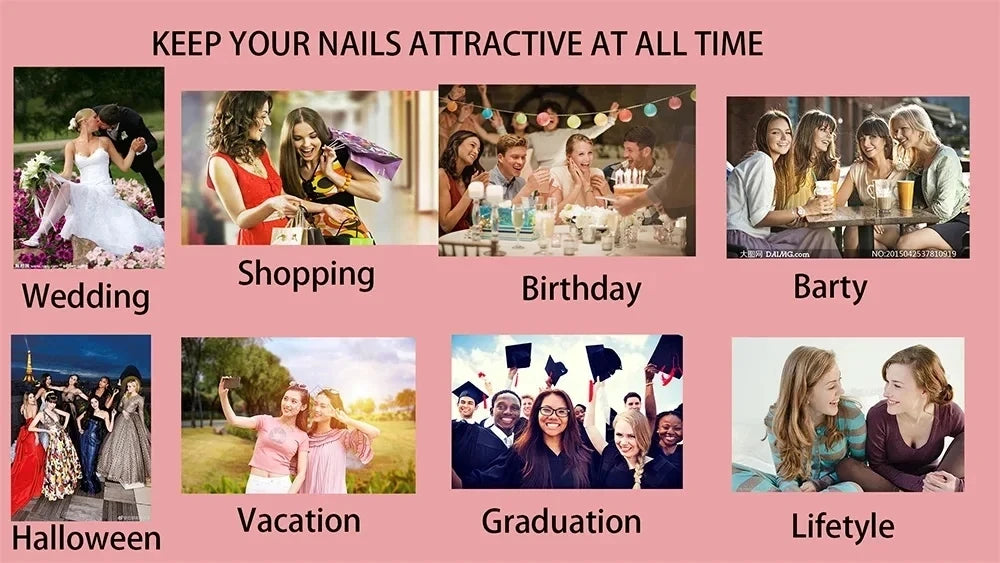 Long-Lasting Press-on Artificial Nails with Silk Flower & Electroplated Alloy Traditional Chinese Red Blue Nail Art for Hanfu