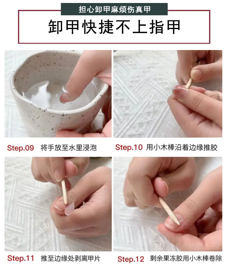 Pink Fake Nails Press on Nail Designs Art Long Tips False Forms with Glue Stick Stickers Reusable Set Acrylic Artificial