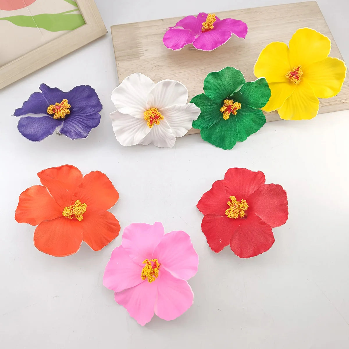 Hawaiian Flower Hair Clip For Women Girls Romantic Bohemian Flower Side Bangs Clip BB Hair Clips Hair Accessories