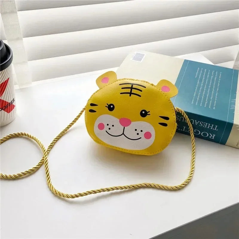 Cute PU Leather Children's Small Shoulder Bags Lovely Cartoon Baby Girls Coin Purse Handbags Princess Accessories Crossbody Bag