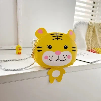 Cute PU Leather Children's Small Shoulder Bags Lovely Cartoon Baby Girls Coin Purse Handbags Princess Accessories Crossbody Bag
