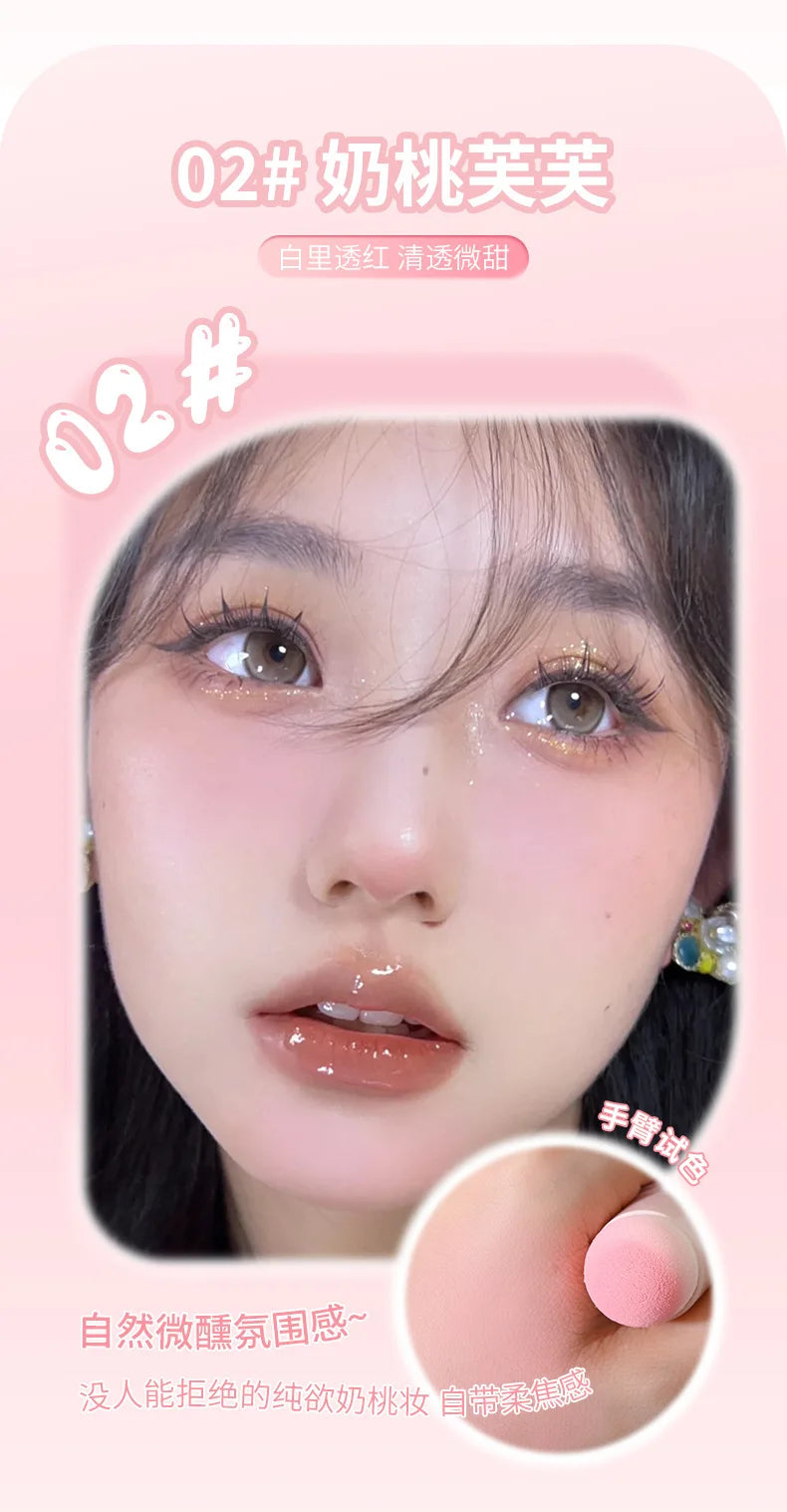 Soft Fog Blush Stick - Energetic Bouncy, Korean Style, Brightening, Dual-use For Lips And Cheeks, Natural Color Vitality Girl