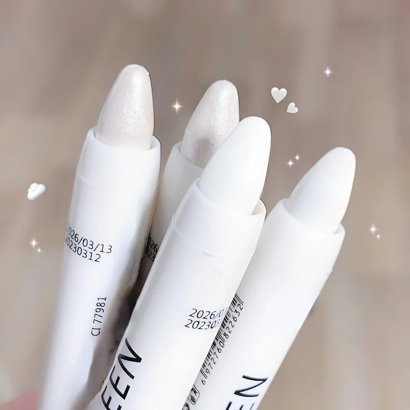 Shimmer Highlight Stick – Glitter White Eyeshadow Pencil for Bright Eyes