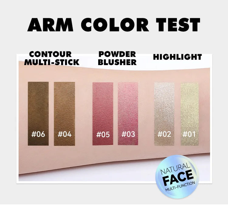 Face Contour Bronzer Stick Face Brighten Highlighter Bar Shimmer Highlighter Blush Stick Concealer Cream Makeup Tool Cosmetics