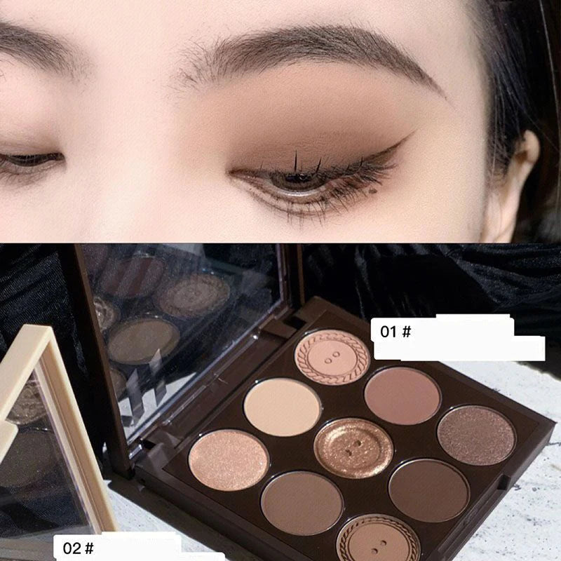 9 Color Eyeshadow Daily Makeup Brown Eye Shadow Palette Shimmer Matte Lasting Pearl Fine Shimmer Earth Color Eye Shadow Korean