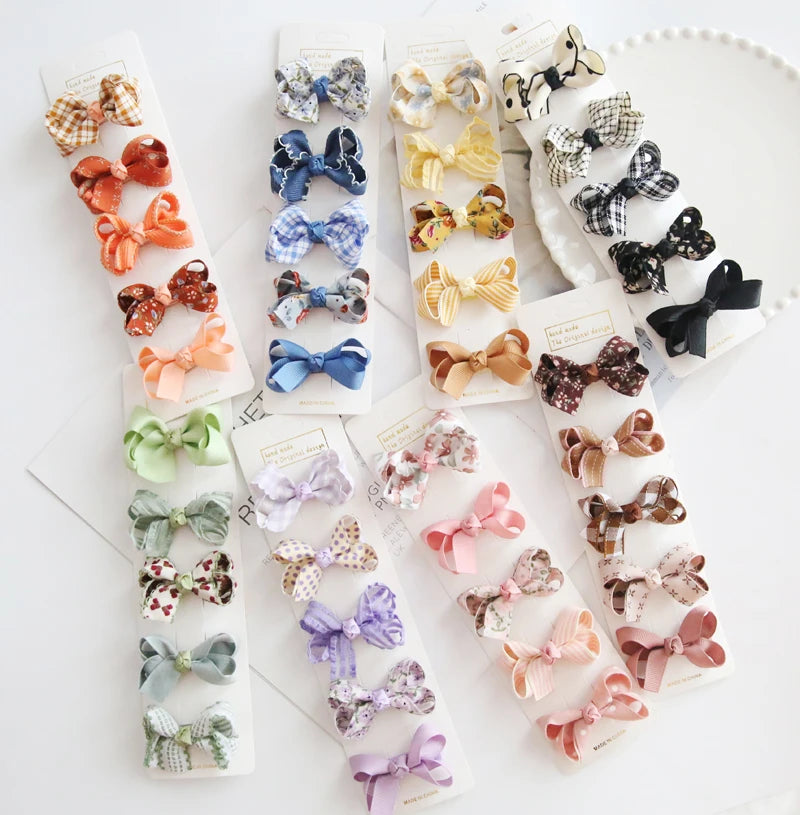 Hair clips for Children Children's Headwear Baby Hair Accessories Clip Bows For Girls All Cloth Hairpin