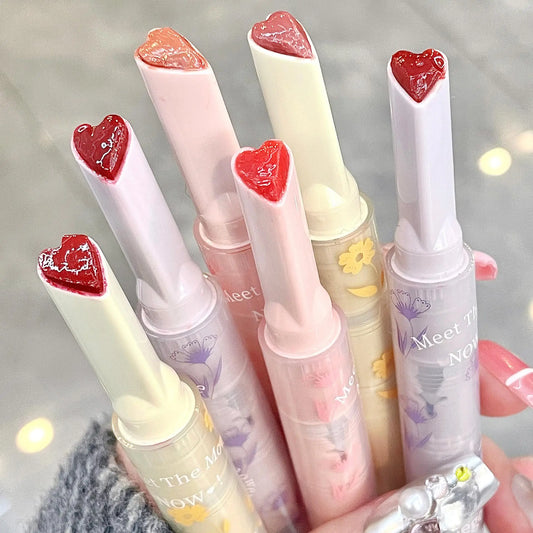 Water-Light Glitter Lip Tint Pen – Long Lasting & Moisturizing Heart-Shaped Lipstick