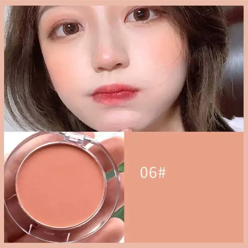 Blush Waterproof Sweat-proof Blusher Natural Monochrome Blush Palette Long-lasting Face Contour Natural Makeup Women Girls