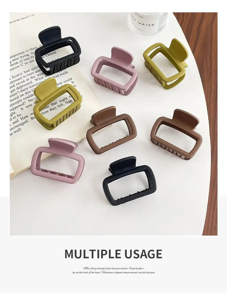 Medium Small Hair Clips for Women Claw Clips for Thick Thin Hair Strong Hold Matte Square Jaw Clips Hair Accessories Заколки