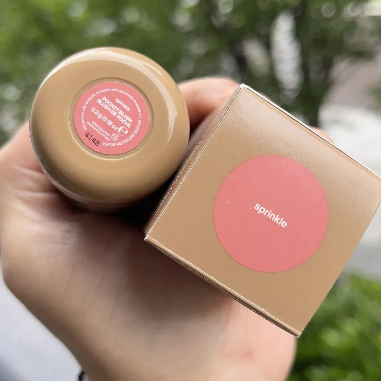 Rhodee Blusher Rouge Powder Pocket Blush Lip Gloss Cheek Hydrating Stick Natural Cream Lipstick Cheek Easy Apply Color Makeup