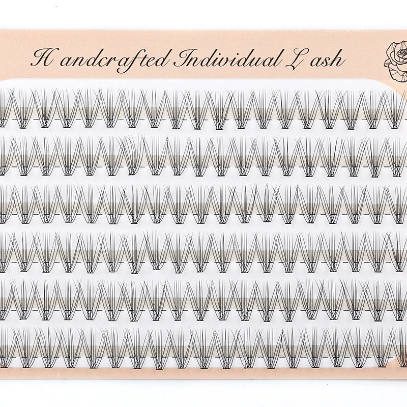 6 Rows 120 Bundles Eyelash Extension Natural Russian Volume Faux Cils Eyelashes Individual 10/20/30D Cluster False Lashes Makeup