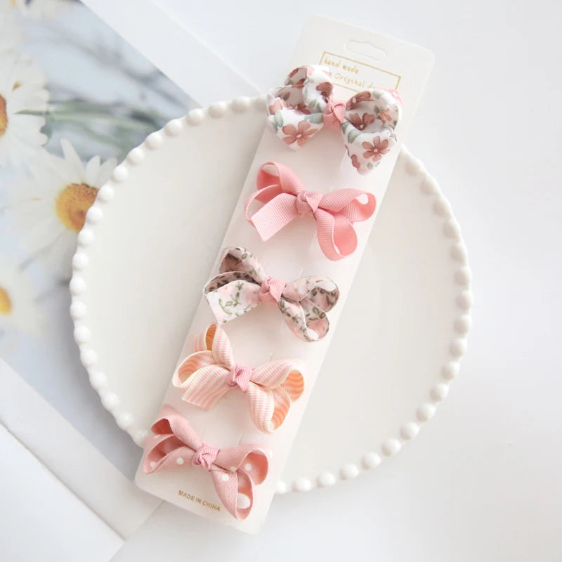 Hair clips for Children Children's Headwear Baby Hair Accessories Clip Bows For Girls All Cloth Hairpin