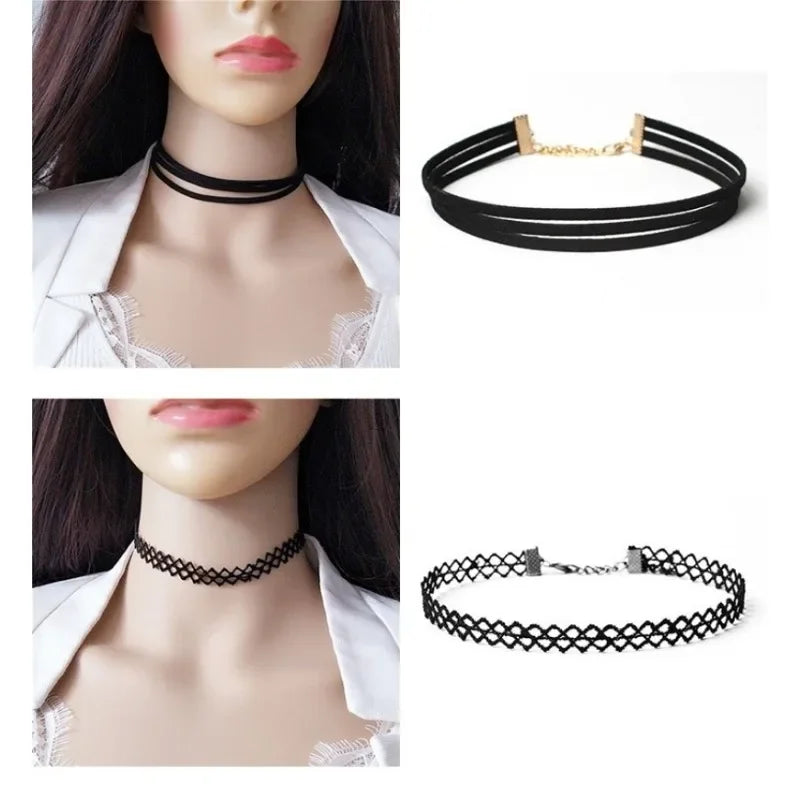 Women’s Gothic Velvet Necklace – Sexy Korean Fashion Lace Choker