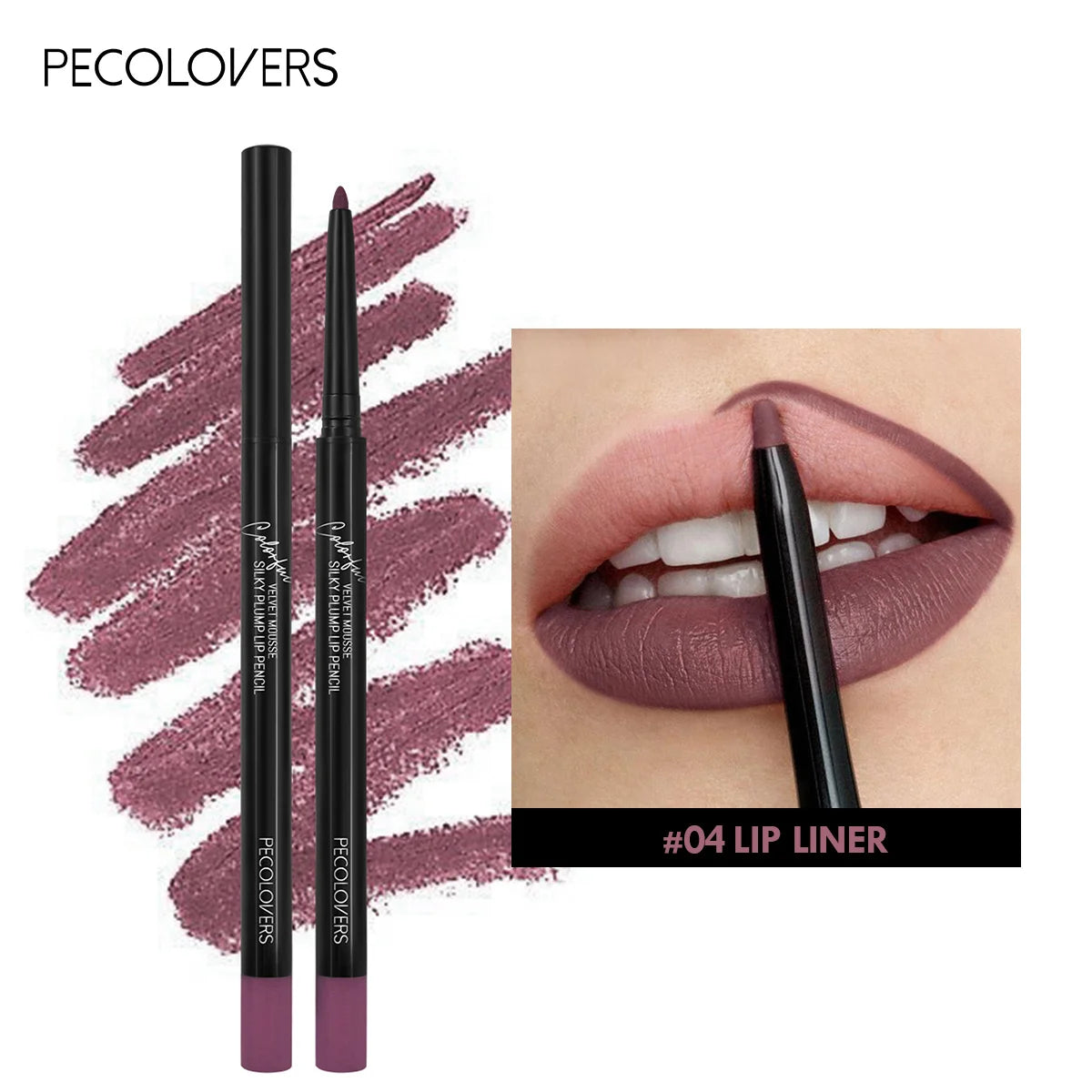 Matte Red Lipliner & Lipstick Pencil – Waterproof, Moisturizing, 12 Shades