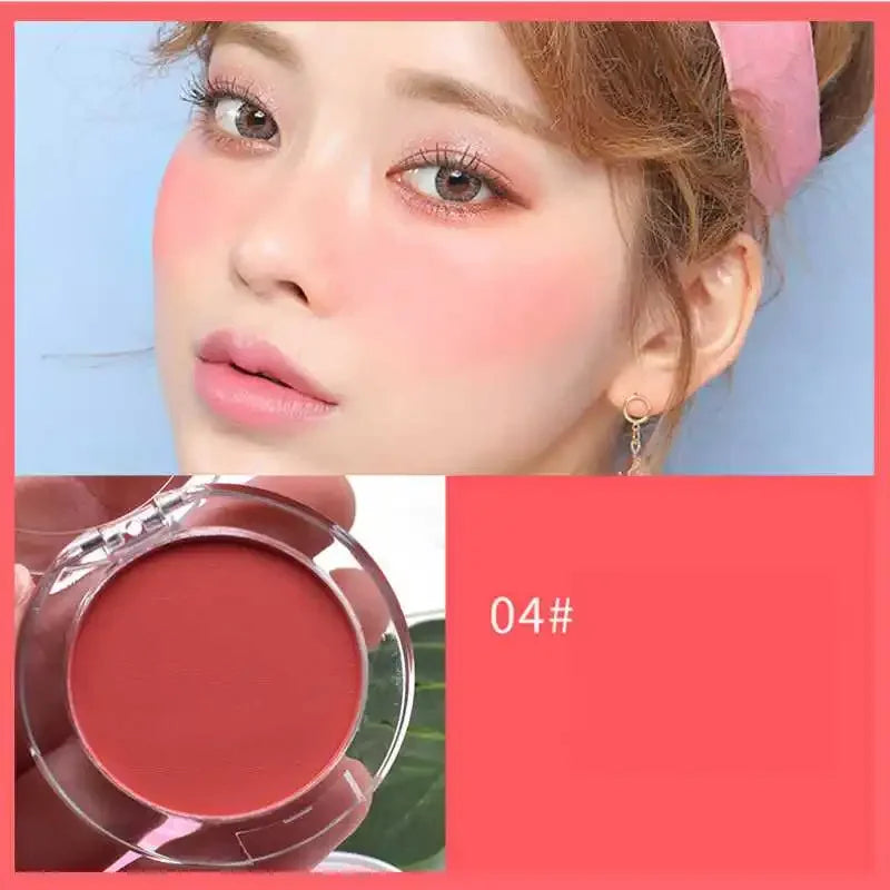 Blush Waterproof Sweat-proof Blusher Natural Monochrome Blush Palette Long-lasting Face Contour Natural Makeup Women Girls