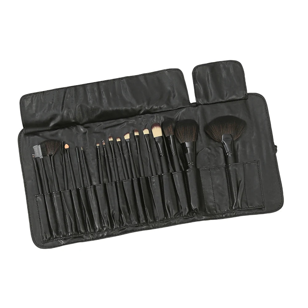 This Full - Sized Makeup Brush Set, Packed In A Handy Case, Offers Diverse Tools For Perfect Makeup Looks Anytime, Anywhere.