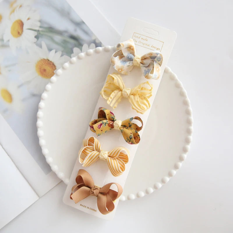Hair clips for Children Children's Headwear Baby Hair Accessories Clip Bows For Girls All Cloth Hairpin